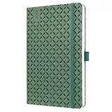 SIGEL J6135 Wochenkalender 2026 A5 grün, Hardcover, Gummiband, Stiftschlaufe, Einstecktasche, 174 Seiten, Buchkalender, Terminplaner Taschenkalender Jolie