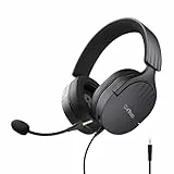 Trust Gaming GXT 489 Fayzo Gaming Headset für PC, PS5, PS4, Xbox Series X|S, Switch, 3,5-mm Klinke, 85% Recyclingkunststoff, Over-Ear Kopfhörer, Mikrofon mit Geräuschunterdrückung - Schwarz