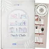 Lebenskompass Buchclub XXL - Das Lesetagebuch & Book Journal 'PEARL' - Hardcover DIN A5 Tagebuch für Erwachsene - Book Club Reading Bullet Journal Tracker - Booktok