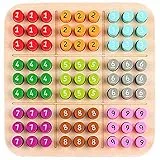 BESPORTBLE Holz Sudoku für Pädagogisches Legespiel mit Bunten Formen Leicht und Tragbar Fördert Gedächtnis und Geeignet für Vorschulkinder Ab Jahren