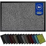 Gentle North Hochwertige Fußmatte hellgrau 60x90 groß für Innen & Außen - Schmutzfangmatte rutschfest, waschbar & wetterfest - Fussmatte für Eingangsbereich & Aussenbereich - Läufer Flur dünn