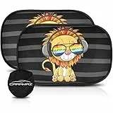 CARAMAZ Sonnenschutz Auto Baby mit UV Schutz, Reach Zertifiziert - Opti-Dark - GSM100+ inkl. Saugnapf - Verdunklung 51x31cm, 2 Stück