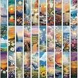 30 Stück Vintage Lesezeichen Papier Buchmarkierungen Malerei Thema Paper Bookmarks Pack Buchmarker Set Für Buchliebhaber Schriftsteller Leser (H)