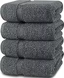 Utopia Towels - 4er-Pack Badetücher Set Premium 100% ringgesponnene Baumwolle 69 x 137 cm Handtücher, sehr saugfähig, weiches Gefühl Duschtücher (Grau)