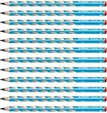 STABILO - Ergonomischer Dreikant-Bleistift für Rechtshänder - EASYgraph in blau - 12er Pack - Härtegrad HB
