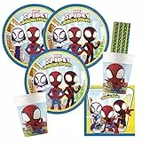 procos/spielum 44-teiliges Party-Set - Spidey und Seine Super-Freunde für 8 Kinder