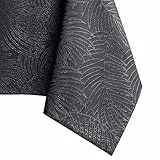 AmeliaHome Tischdecke 40x40 cm Mitteldecke Tischtuch Tafeldecke Fleckschutz Lotuseffekt Abwaschbar Wasserabweisend Ornament Anthrazit Gaia