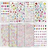 3500 Stück Glitzersteine Selbstklebend, Bunt Strasssteine Selbstklebend, Glitzersteine zum Basteln Verschiedene Formen, Glitzer Sticker für Kinder Handwerke Bastelsachen Fotorahmen Nägel