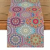 Artoid Mode Boho Vintage Geometrie Marokkanisch Mandala Tischläufer, Küche Esstisch Hochzeit Bankett Dekoration Urlaub Party Dekor 40x180 cm