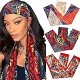 Xtrend 3 Stück Satin-Kanten-Schal für Spitzenperücken, Seiden-Stirnband, Schal zum Wickeln in der Nacht, modisches Stirnband für Yoga, Sport, Make-up, Handtaschen, doppelseitig,Headwrap Schal
