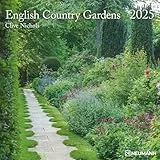 N NEUMANNVERLAGE - English Country Gardens 2025 Broschürenkalender, 30x30cm, Wandkalender mit schönen Garten-Motiven aus England, internationalen Feiertagen und Mondphasen, viel Platz für Notizen