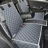 ANOSOSPECIAL Grauer Hunde-Autositzbezug für Rücksitz, Haustierfreundlich und wasserdicht, universelle Passform, Innenschutz für Auto, Van, SUV – ideal für Kinder und Haustiere
