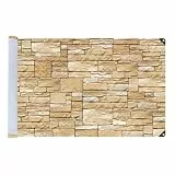 Maximex Balkon-Sichtschutz Mod. Mauer, 5m, blickdichte Balkonverkleidung, UV- und witterungsbeständig, schnelltrocknend und reißfest, zuschneidbar, Kunststoff