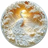 KAAYEE Holzpuzzle Erwachsene Schöner Pfau, 100 Teile Unregelmäßige Puzzle Holz Erwachsene, Einzigartige TierföRmige Holzpuzzles, Einzigartige Puzzle, mit Geschenkbox aus Holz(21.4 x 21.4 cm)