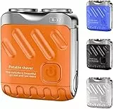 R-12 Mini Elektrorasierer für Männer – Tragbar & Wasserdicht, 2025 Neu – Reisefreundlicher Rasierer mit Koffer-Design für präzise Bartpflege (Orange)