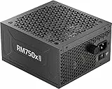 Corsair RM750x Shift (2025) Vollmodulares ATX-Netzteil – Modulare Seitenschnittstelle, 12-V-2x6-Kabel, ATX 3.1 und PCIe 5.1, Lüftergeschwindigkeit, 105°C-Kondensatoren, Cybenetics Gold – Schwarz
