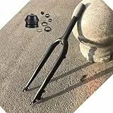 DONSP1986 66 cm starre Gabel aus Stahl, 3,8 cm, gewindelos, schwarz, 26 Zoll (66 cm), feste Fahrradgabel (Gabel und Steuersatz)