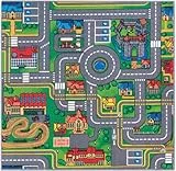 Carpet Studio Teppich Kinderzimmer 95x100cm, Kinderteppich, Spielteppich Straße Jungen & Mädchen, Teppiche für Babyzimmer, Schlafzimmer & Spielzimmer, Antirutsch, 30°C waschbar - Playcity