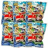 Alpha Group Super Wings Mini-Flieger-Figuren, Überraschungstüten, Partygeschenk-Set, 6 Stück, Super Wings Mystery Bags, Season 3 (Super Wings Partyzubehör)