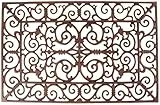Esschert Design Schmutzfangmatte, Fußmatte in antik aus Gusseisen, rechteckig, ca. 72 cm x 46 cm