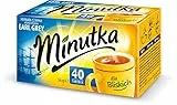 Minutka - Earl Grey Schwarztee - 40 Runde Teebeutel, Aromatischer Schwarztee mit Bergamotte, Klassischer Englischer Geschmack, Feines Zitrusaroma, Ideal für Alltag, Perfekt für Zuhause & Büro - 56g