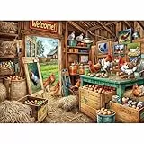 Puzzle 1000 Teile,Puzzle Erwachsene, EIN Herausforderndes Rätsel,Puzzlespiele für Die Ganze Familie,Geschenke für Frauen,Geschenke für Männer,Thema:Hühnerstall