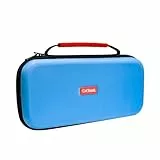 GXTrust 1251B Tasche für Nintendo Switch 2, Switch Hülle mit Stoßfeste Design, Tragegriff, Aufbewahrung für 4 Joy-Con, Schutzhülle mit Tasche für Handgelenksriemen und 12 Spiele, Blau