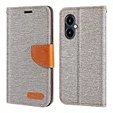 Shantime Oxford Stoff Flip Wallet Hülle Kompatibel mit SPC Zeus 2 2025, Robuste Magnetische Hülle mit Kartenfächern und Standfunktion(Grau)