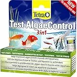 Tetra AlgaeControl 3in1 Test - Wassertest zur Überprüfung der wichtigsten Algen-Parameter im Teich oder Aquarium, 1 Dose (25 Teststreifen)