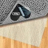 shinfly Antirutschmatte für Teppich 70x140 cm mit 4 Stück Teppich Antirutschunterlage, Rutschmatte Anti Rutsch Teppichunterlage rutschfest Teppichstopper für Schubladen Regale Tablett