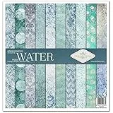 ITD Collection - Decoupage Papier - Decopatch Papier 310 x 320 mm - Scrapbooking - Dekorpapier für DIY Alben Bullet Journals (Wasser SLS012)