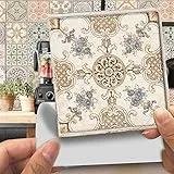 HORIWE Fliesenaufkleber Marokko Wandfliese Aufkleber 20 Stück Selbstklebende Tapete Fliesensticker Fliesen Wasserdicht Wandaufkleber für Küche,Bäder,Schrank,Möbel,Tisch