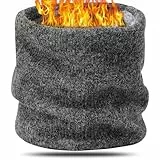 BARFULKER Winter Halsschlauch Herren Damen, Warm Gefüttert Strickschal Schlauchschal Ski Halswärmer Gesichtsschal Fleece Loop Schal Winddichte Gesichtsmaske Unisex, Dunkelgrau