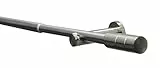 Gardinia Gardinenstangen-Set Kreta, Komplettstilgarnitur inkl. Befestigungsmaterial, Vorhangstange ausziehbar, 120-210 cm, Metall, Edelstahl-Optik