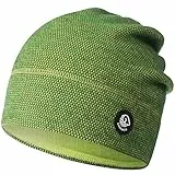 GIESSWEIN Mütze Hohes EIS - Merino Beanie mit Jersey Fütterung, Atmungsaktive Damen & Herren Strickmütze, Gefütterte Longbeanie aus Merinowolle, Warm & bequem, Unisex Sport Mütze