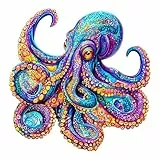 Jigfoxy Holzpuzzle Erwachsene, Octopus Holz Puzzle Erwachsen, Wooden Puzzle, Einzigartiges Lernspielzeug in Tierform für Freunde der Familie L-34 * 33.7cm-265pcs