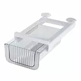 WENKO Kühlschrankorganizer Schublade Mod. Kira M, ausziehbar, einhängbarer Küchen Organizer, transparentes Fach, für Regalboden bis 1 cm, Schrank Organizer für Vorräte