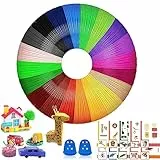 3D stift filament 100m, 3D Druck Stift PLA Filament 1.75mm 20 Farben 3D Stift Zubehör jede Farbe 5 Meter, insgesamt 100 Meter