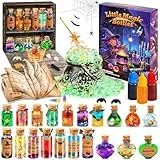 BUOAZR Mystery Potions Kreative Geschenk für Kinder, 20 Zaubermischung Zauberer Zaubertrank Flaschen und Magischer Kessel, Handwerk Spielzeug Weihnachten Geburtstag für Jungen & Mädchen Alter 6-10+