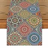 Artoid Mode Boho Vintage Geometrie Marokkanische Bunt Tischläufer, Küche Esstisch Hochzeit Bankett Dekoration Urlaub Party Dekor 40x140 cm