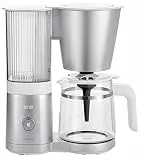 ZWILLING ENFINIGY Filterkaffeemaschine mit 1.5l Glaskanne, Edelstahl-Boiler, Blooming, Entkalkerfunktion, Kunststoff, Silber
