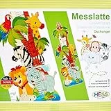 Hess Holzspielzeug 20023 - Mess-Latte aus Holz für Kinder, Serie Dschungel, handgefertigt, klappbar, geeignet für eine Körpergröße von ca. 80 bis 150 cm