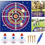 THE TWIDDLERS 4-in-1 Gartenspiele Set - Sackhüpfen, Eierlaufen, Rennbände, Bohnenbeutel - Outdoor Spiele, Wurfspiel für Kinder, Kindergeburtstag Spiele