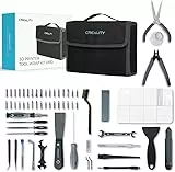 Creality 3D Drucker Tool Kit Pro 74pcs Toolkit, Modell-Nachbearbeitung 3D Drucker Werkzeug Kit, Düsenreinigungsset, Abschluss, Entgratungs, Entfernungswerkzeuge, Reinigungsnadeln, für alle 3D Drucker