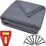 Smartpeas Vorzeltteppich 300x400 cm - Camping Outdoor Teppich Blau/Grau - Camping Vorzeltteppich ist Aus Polyethylen (HDPE) Mit Edelstahl-Ösen Robust und Waschbar