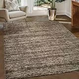 SANAT Oslo Teppich für das Wohnzimmer - Teppich mit modernem Design, Geeignet für Wohnzimmer, Flur, Esszimmer, Schlafzimmer, Küche und Kinderzimmer - Braun, Größe: 140 x 200 cm