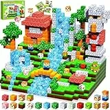 Pourbibi Magnetische Bausteine, Magnetbausteine Reiseset Magnetspielzeug,108 Teile Magnetische Bauwelt Spielzeug Magnetblöcke für Kinder ab 3 4 5 6 7 8 9 10 Jahre,Baue Mine Magnet Welt,Professioneller