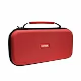 GXTrust 1251RB Tasche für Nintendo Switch 2, Switch Hülle mit Stoßfeste Design, Tragegriff, Aufbewahrung für 4 Joy-Con, Schutzhülle mit Tasche für Handgelenksriemen und 12 Spiele, Rot / Blau