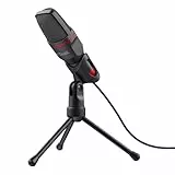 Trust Gaming GXT 212 Mico USB Mikrofon mit Ständer, 3,5 mm Stecker und USB-Adapter, 1,8 m Kabel, Plug & Play, Mikrofon PC für Computer, PS4, PS5, Streaming, Twitch, YouTube - Schwarz
