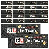 Aneco 30 Stück Filz Schokolade Geschenk Hülle Du Bist Wichtig Im Team Schwarz Verpackung Für Schokoriegel, Kleine Geschenke Kollegen, Mitarbeiter, Team, Abschied, Firmenfeier (Ohne Schokolade)